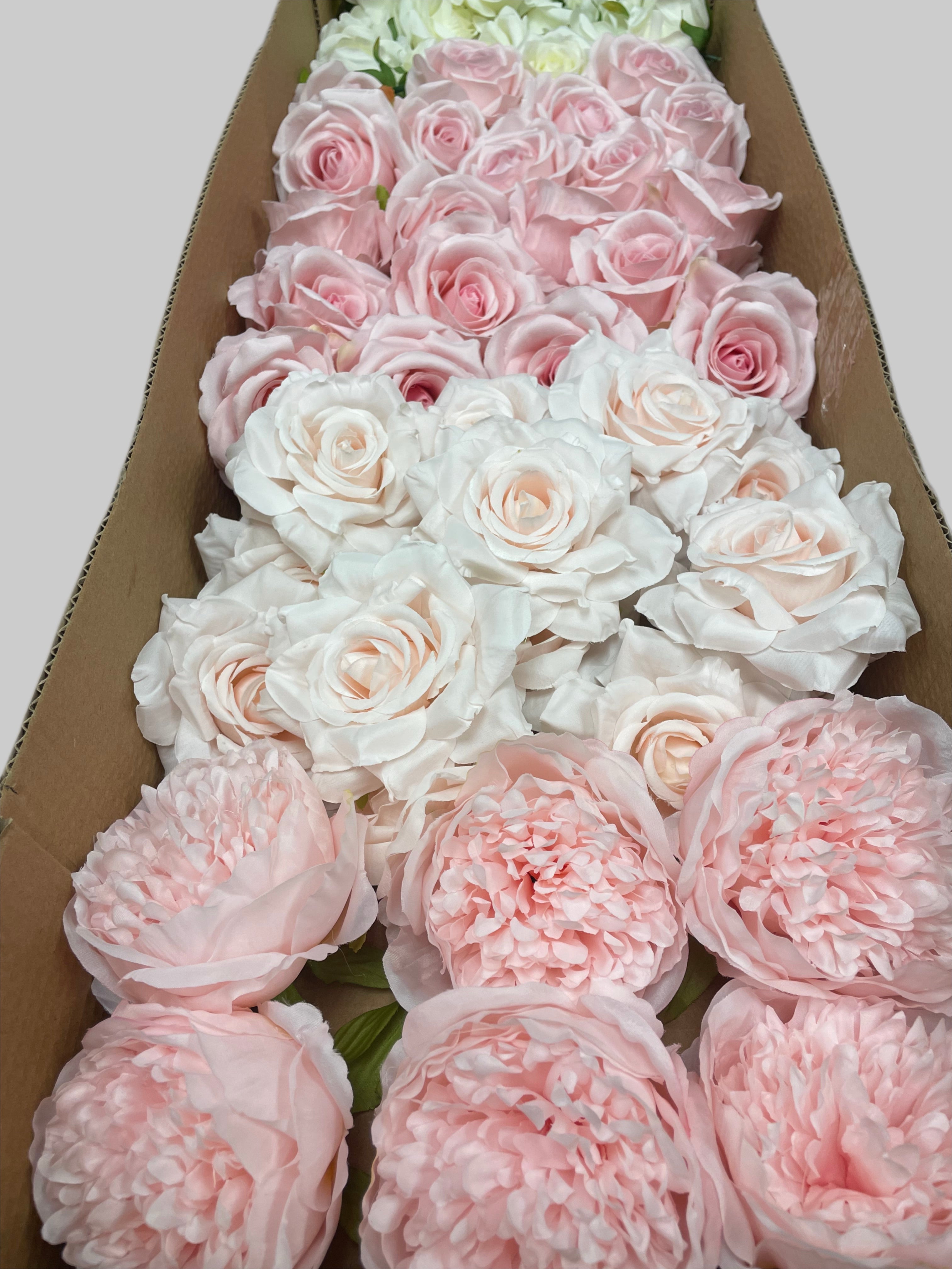60/70 PCS Artificial Flower Heads(CS3) – Mixed Colors for Wedding & DIY Decor
