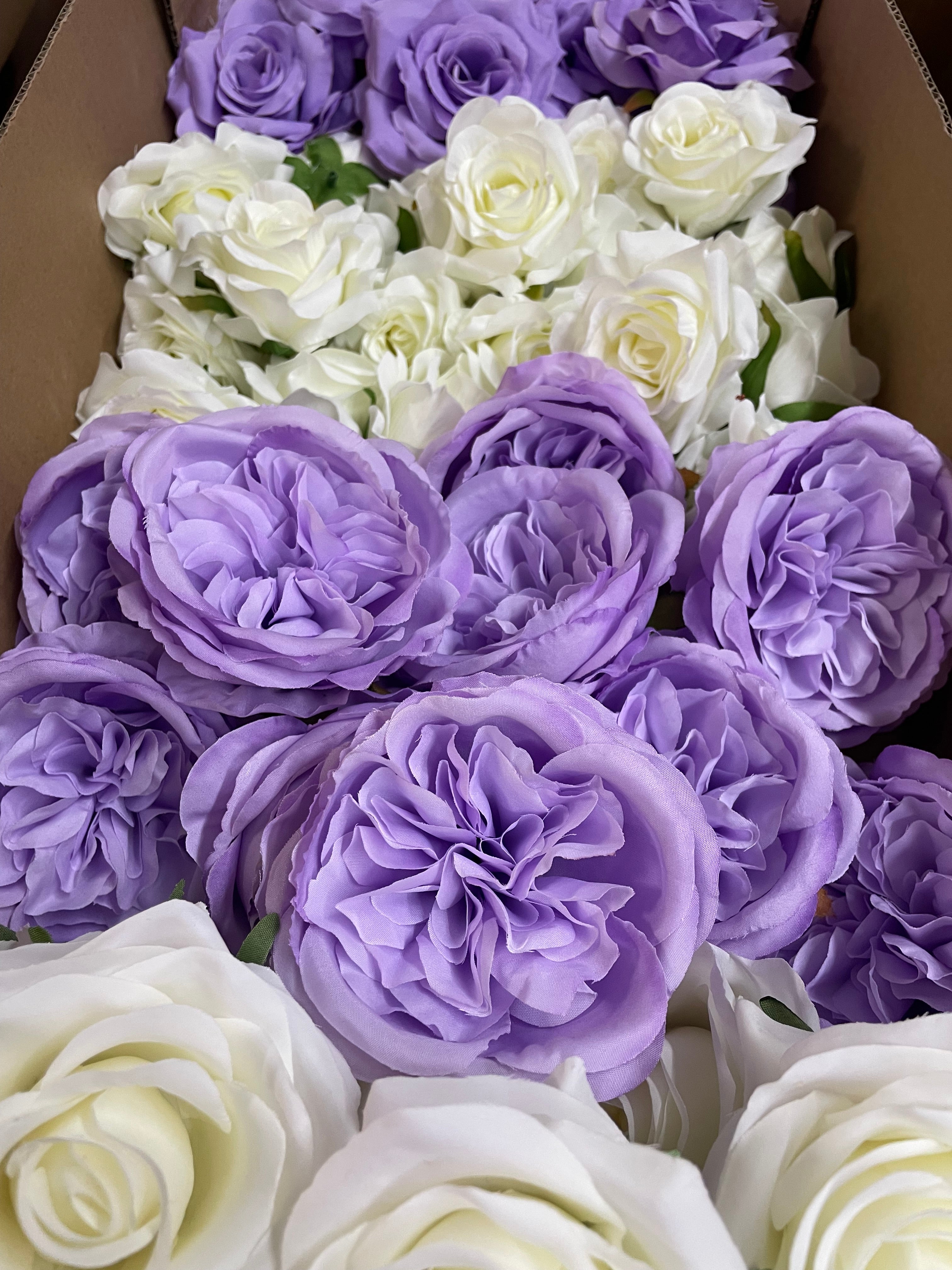 60/70 PCS Artificial Flower Heads (ZS1), Mixed Colors for Wedding & DIY Decor