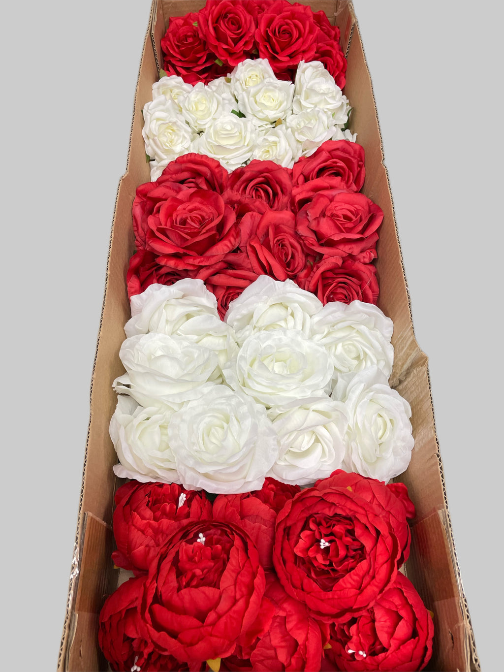 60/70 PCS Artificial Flower Heads (RS1), Mixed Colors for Wedding & DIY Decor