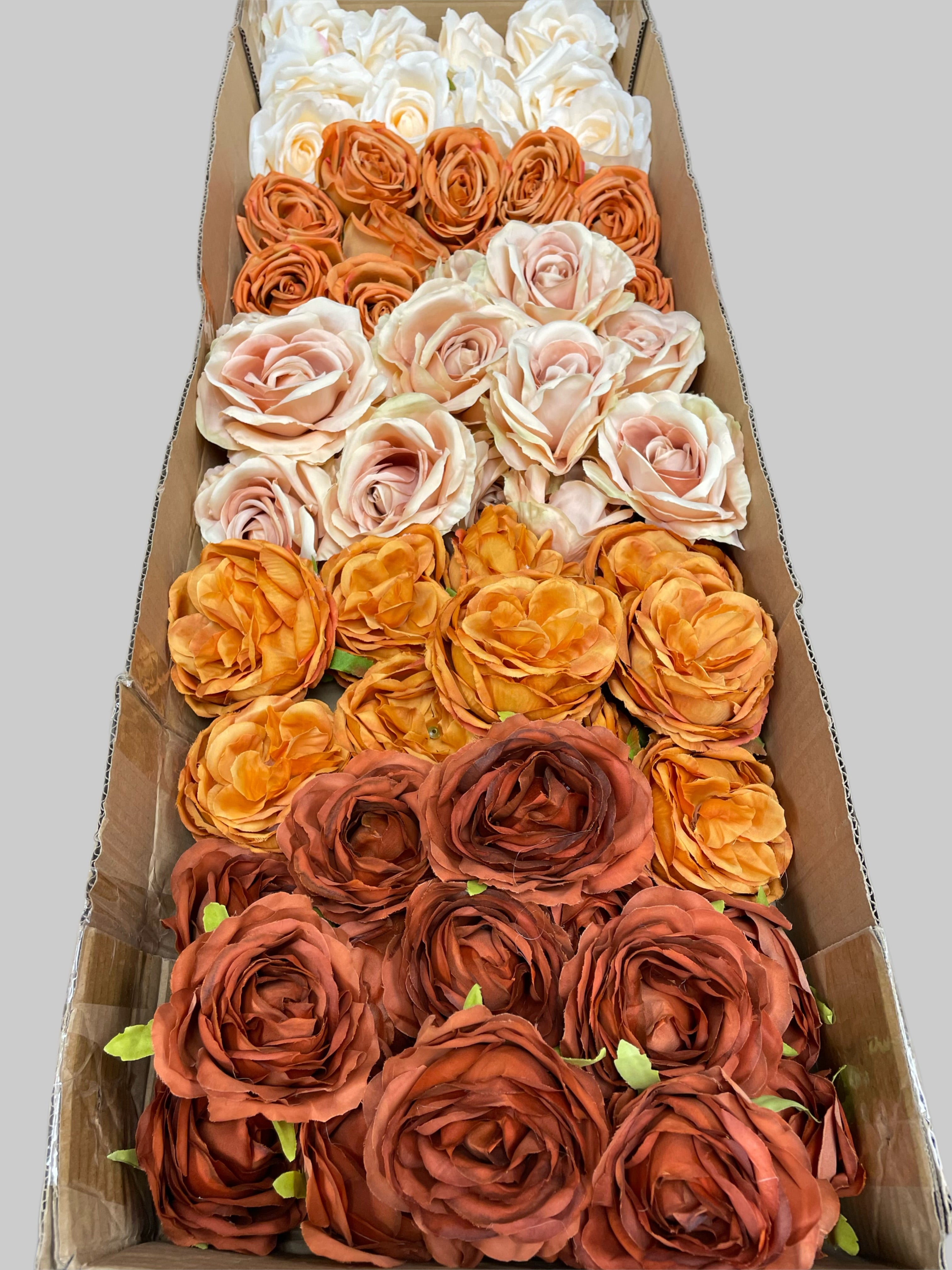 60/70 PCS Artificial Flower Heads (FS1), Mixed Colors for Wedding & DIY Decor
