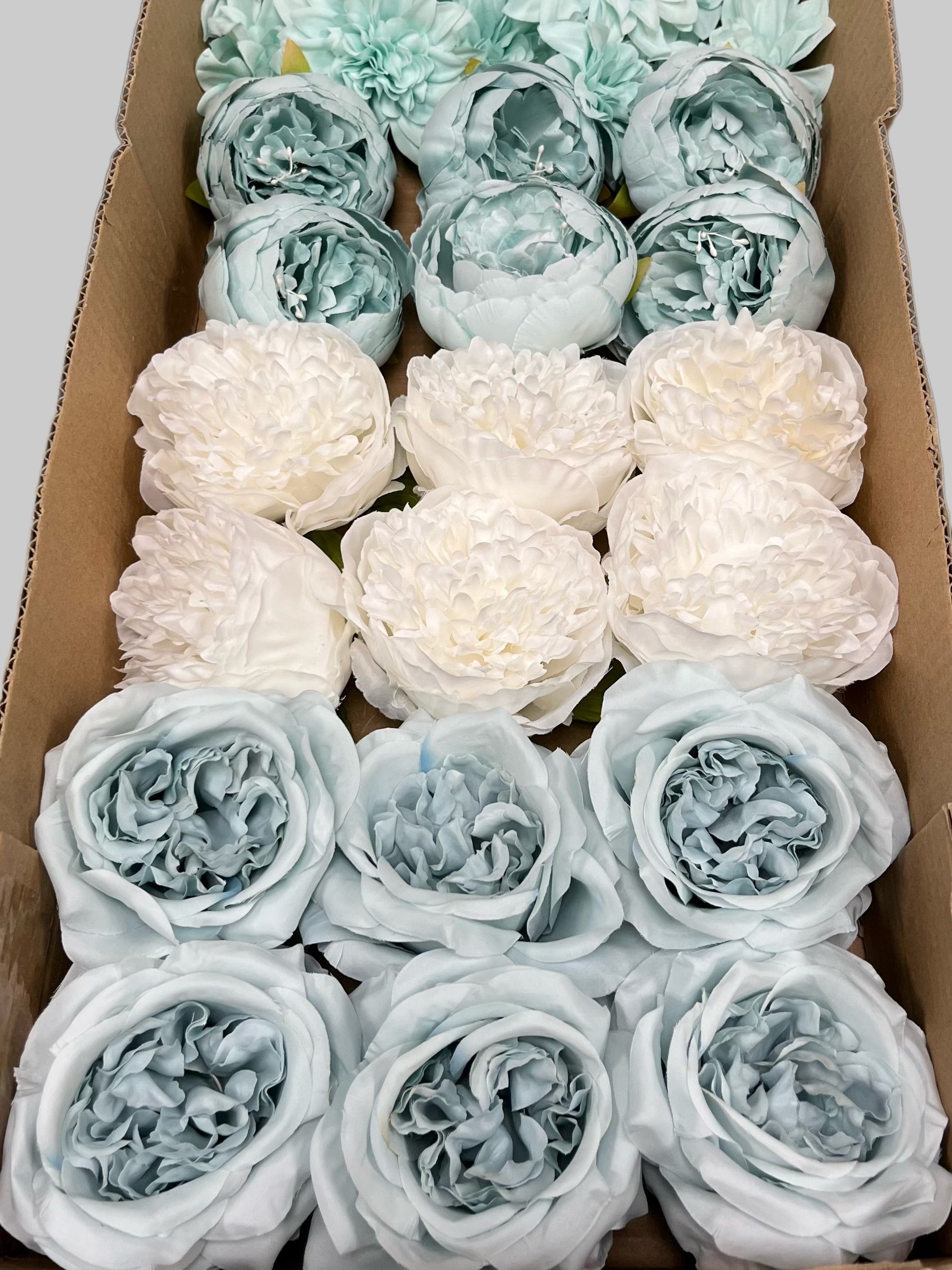60/70 PCS Artificial Flower Heads (LS9), Mixed Color for DIY Wedding Bouquets, Centerpieces & Event Decor