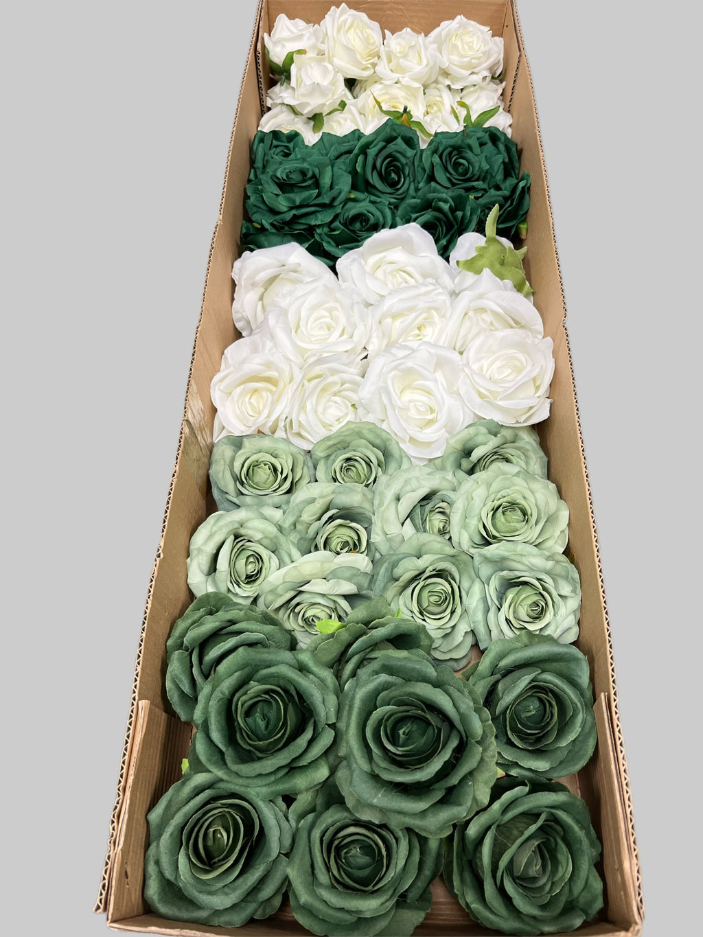 60/70 PCS Artificial Flower Heads (LU3), Mixed Colors for Wedding & DIY Decor