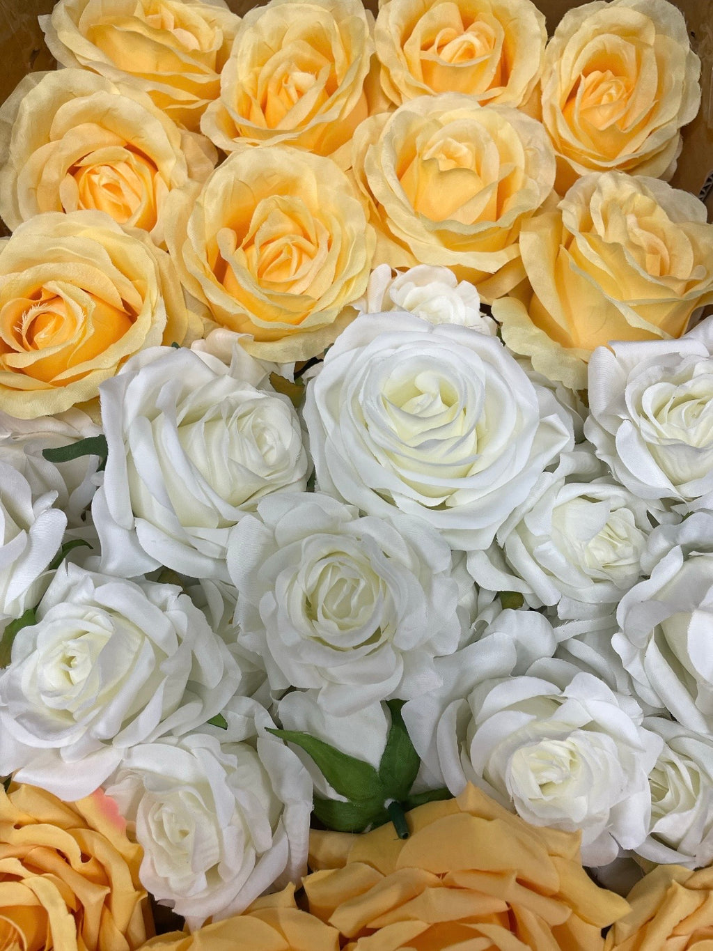 60/70 PCS Artificial Flower Heads (YS2BD), Mixed Colors for Wedding & DIY Decor