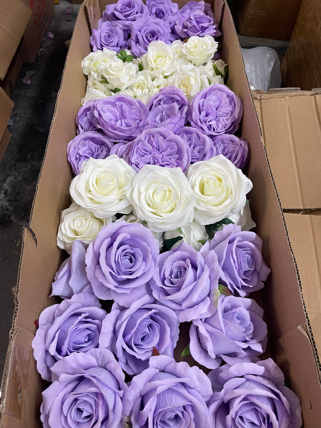 60/70 PCS Artificial Flower Heads (ZS1), Mixed Colors for Wedding & DIY Decor