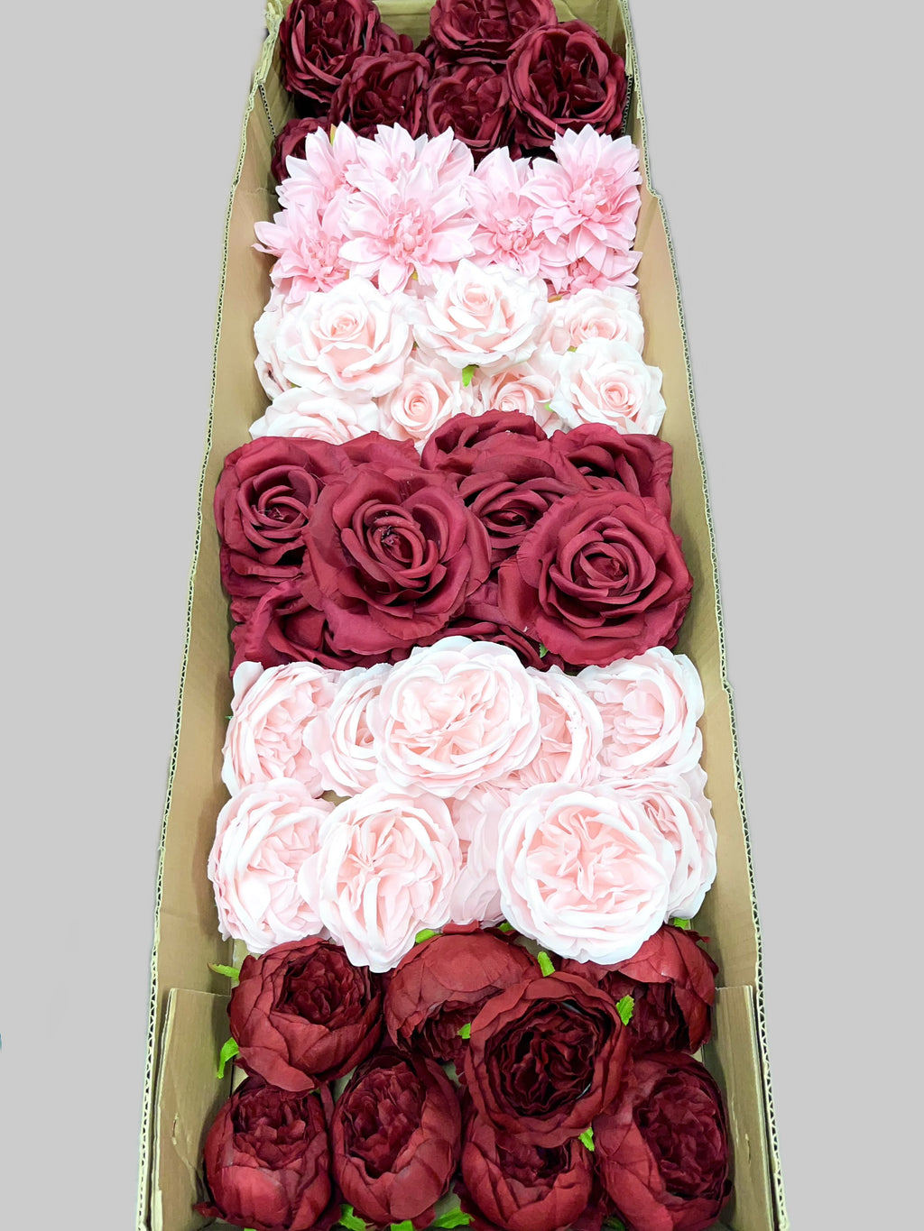 60/70 PCS Artificial Flower Heads (BP1), Mixed Colors for Wedding & DIY Decor