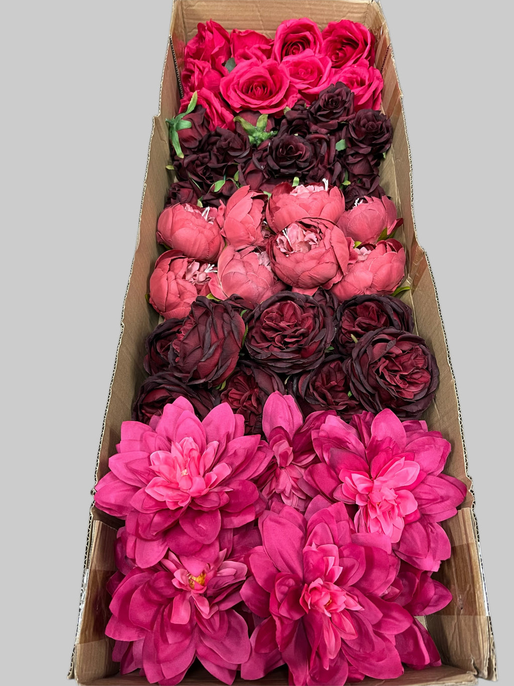50/60 PCS Artificial Flower Heads (HB1), Mixed Colors for Wedding & DIY Decor