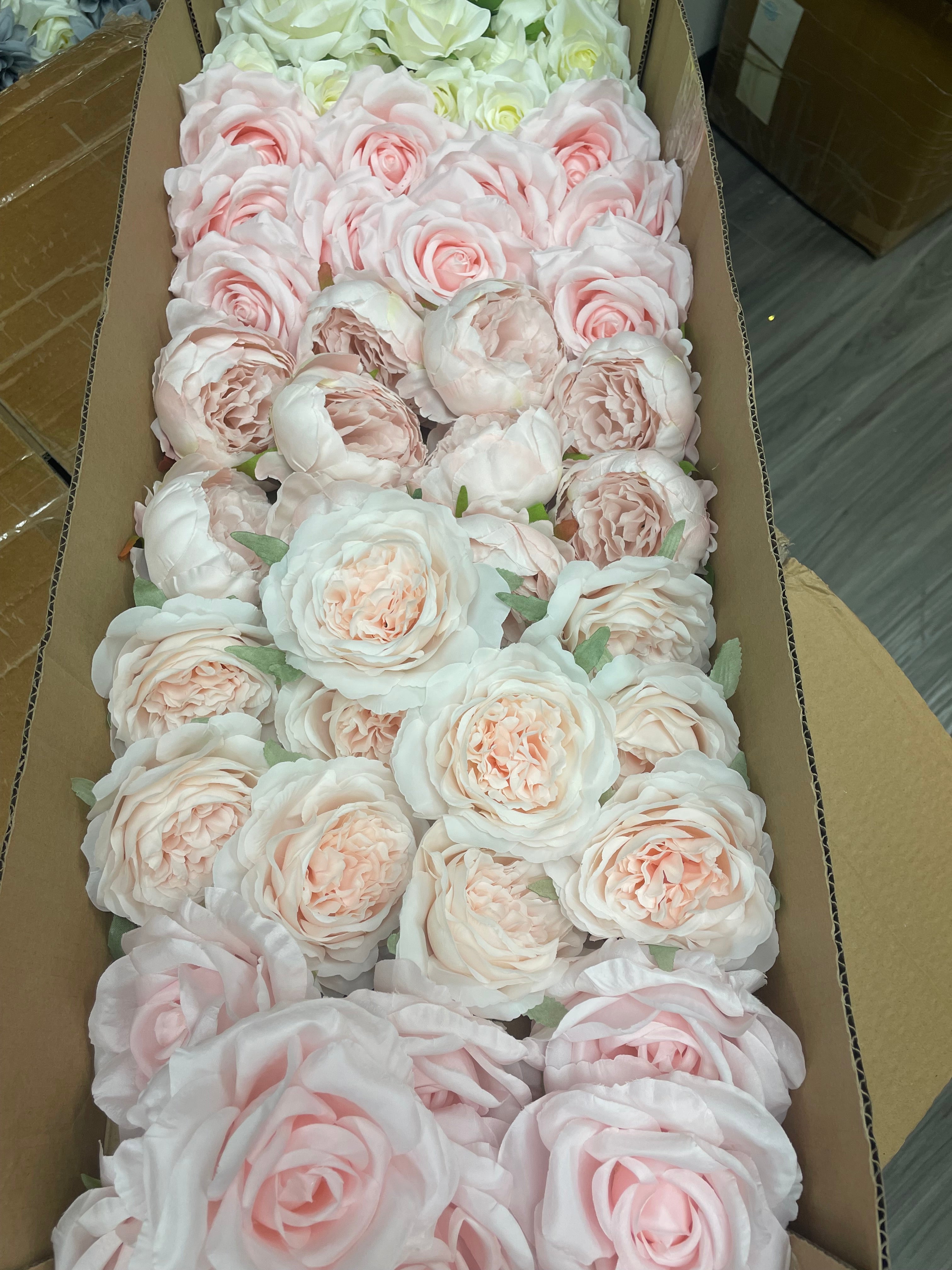 60/70 PCS Artificial Flower Heads(HS5) – Mixed Colors for Wedding & DIY Decor