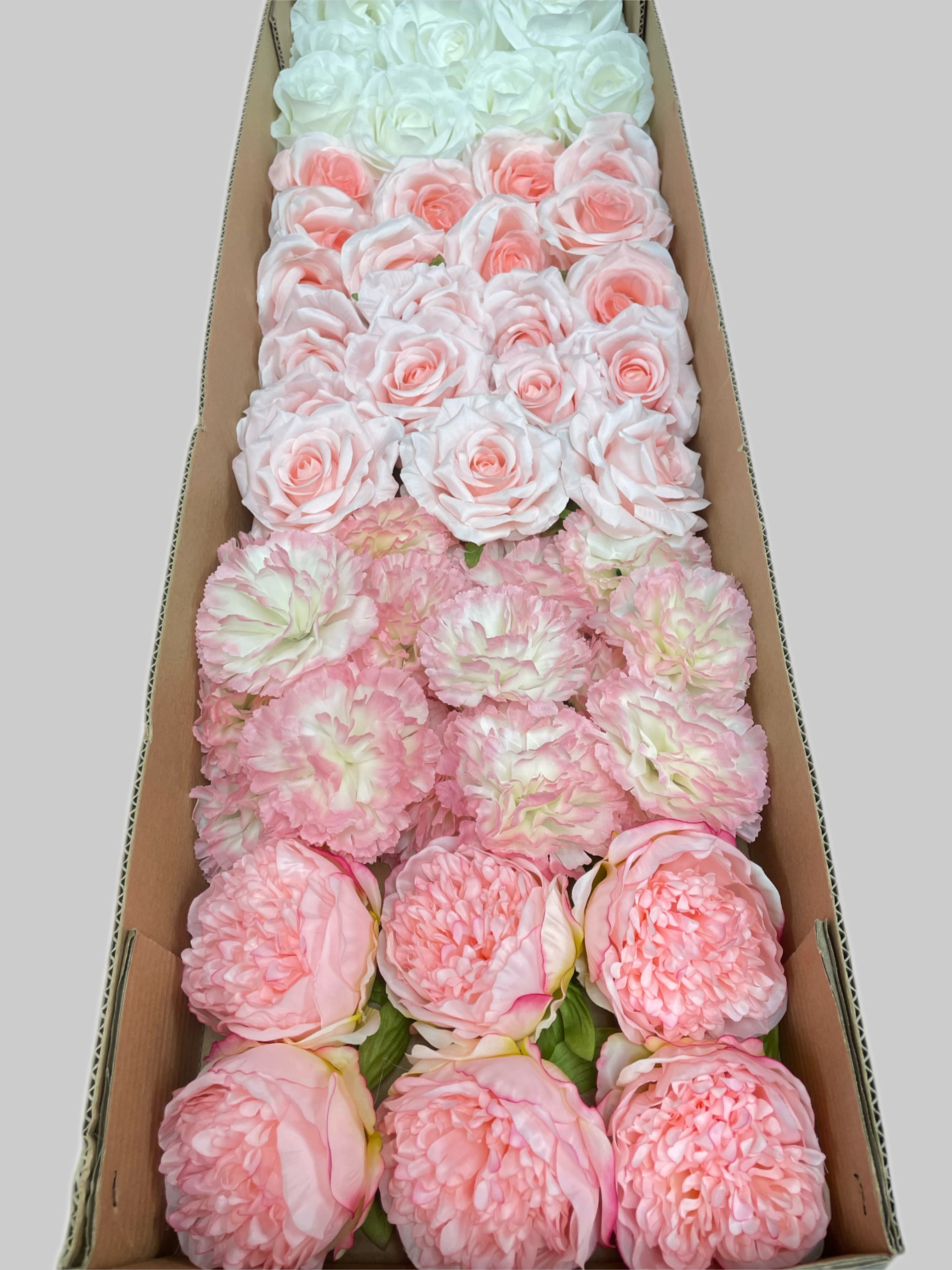 60/70 PCS Artificial Flower Heads (CS4B), Mixed Colors for Wedding & DIY Decor