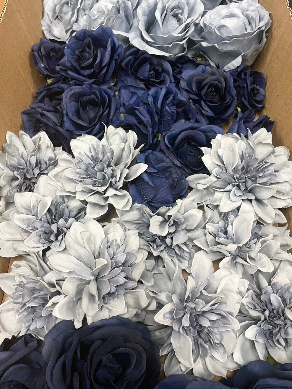 60/70 PCS Artificial Flower Heads (NS2), Mixed Colors for Wedding & DIY Decor