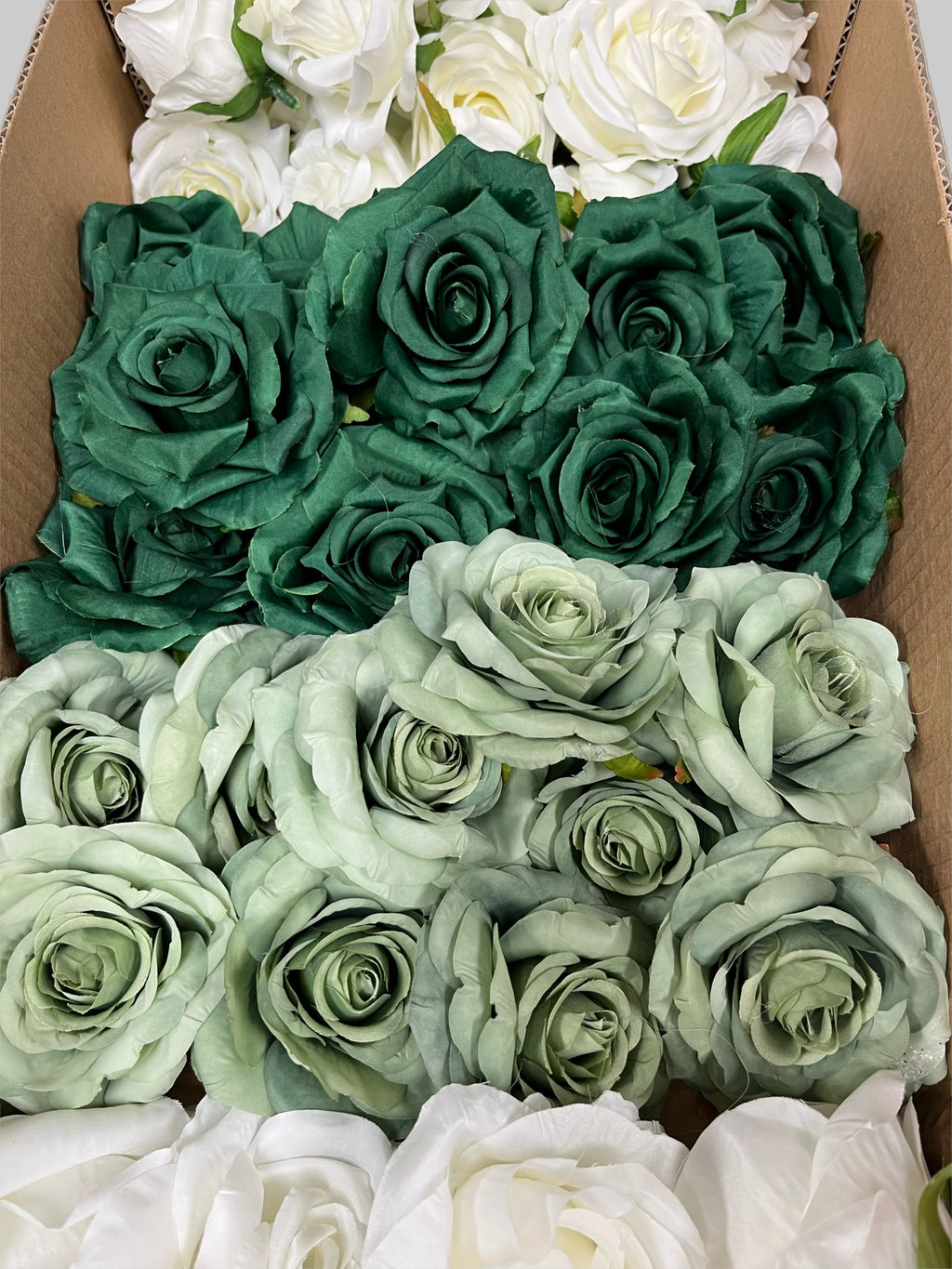 60/70 PCS Artificial Flower Heads (LU2), Mixed Colors for Wedding & DIY Decor