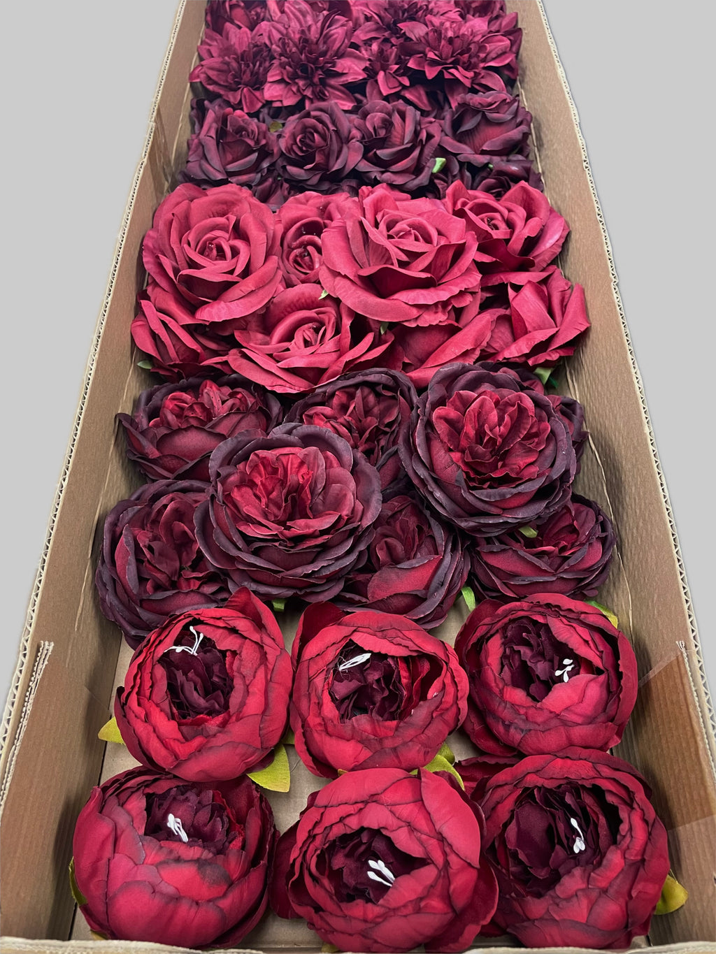 50/60 PCS Artificial Flower Heads (BW2), Mixed Colors for Wedding & DIY Decor