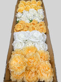 60/70 PCS Artificial Flower Heads (YS2BD), Mixed Colors for Wedding & DIY Decor