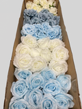50/60 PCS Artificial Flower Heads(LS3AC), Mixed Colors for Wedding & DIY Decor