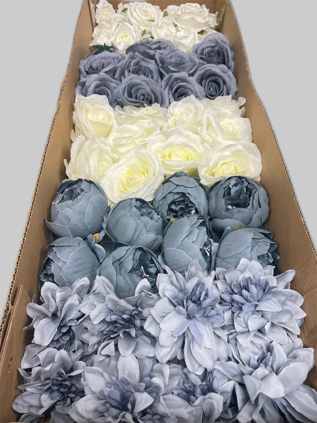 60/70 PCS Artificial Flower Heads (DS3BC), Mixed Colors for Wedding & DIY Decor