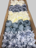 60/70 PCS Artificial Flower Heads (DS3BC), Mixed Colors for Wedding & DIY Decor