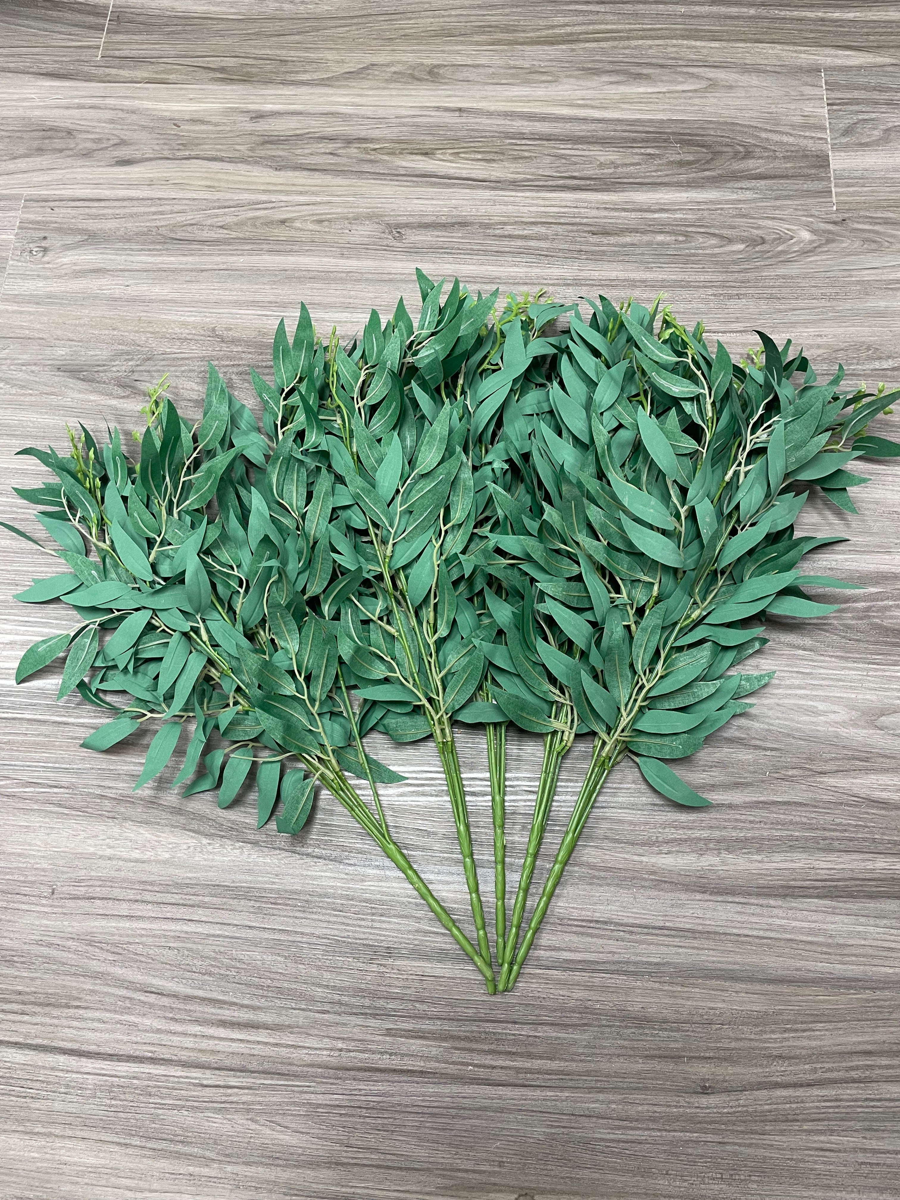 3Bunches/5Bunches Faux Eucalyptus Stems, Realistic Greenery for Wedding & Home Decor (AG1)