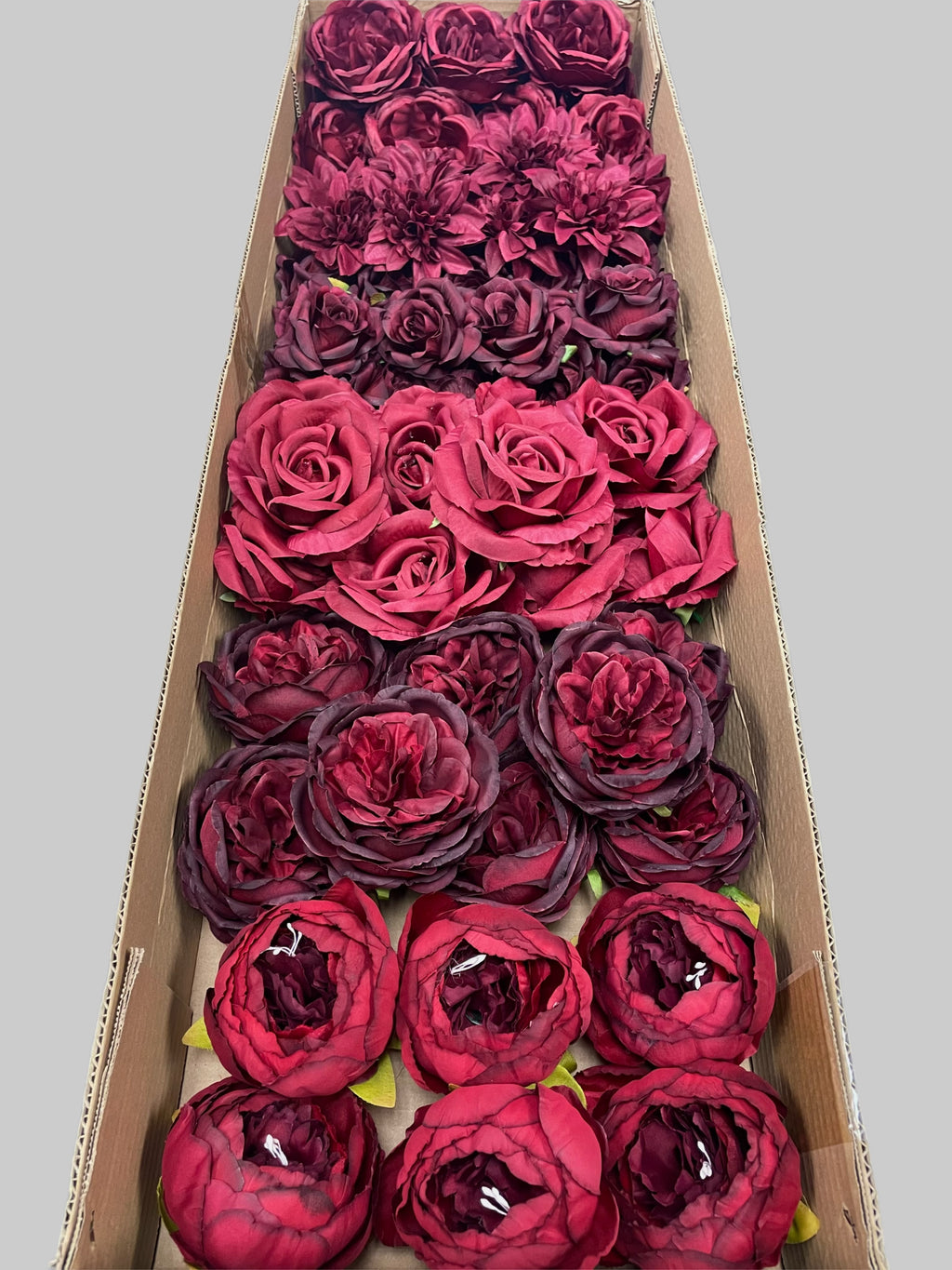 50/60 PCS Artificial Flower Heads (BW2), Mixed Colors for Wedding & DIY Decor
