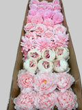 60 PCS All Pink Assorted Artificial Flower Heads (AP1AD3), Peonies, Rose, Dahlia, Carnation