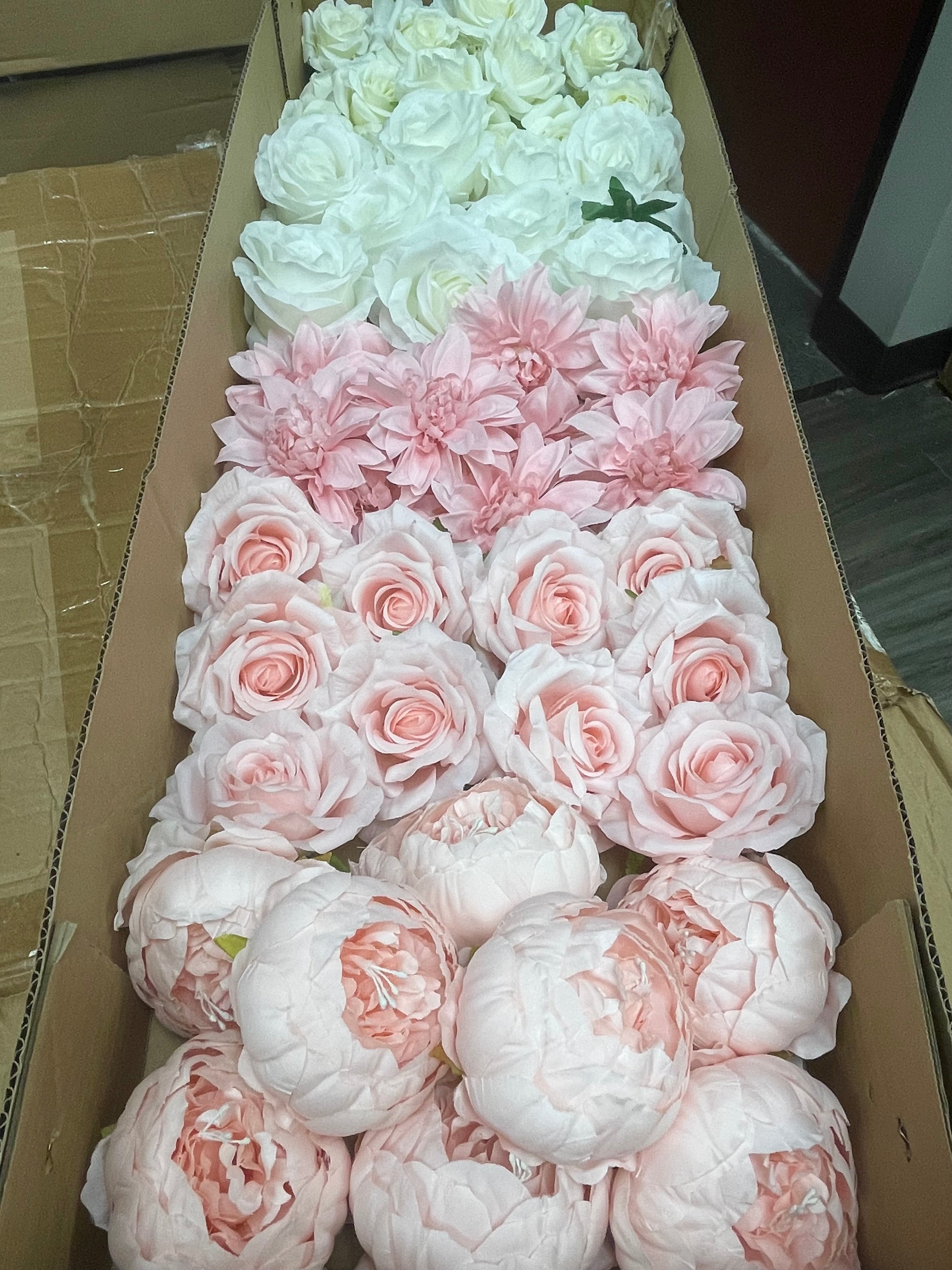60/70 PCS Artificial Flower Heads(HS2AD) – Mixed Colors for Wedding & DIY Decor