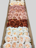 50/60 PCS Artificial Flower Heads (OS2A), Mixed Colors for Wedding & DIY Decor