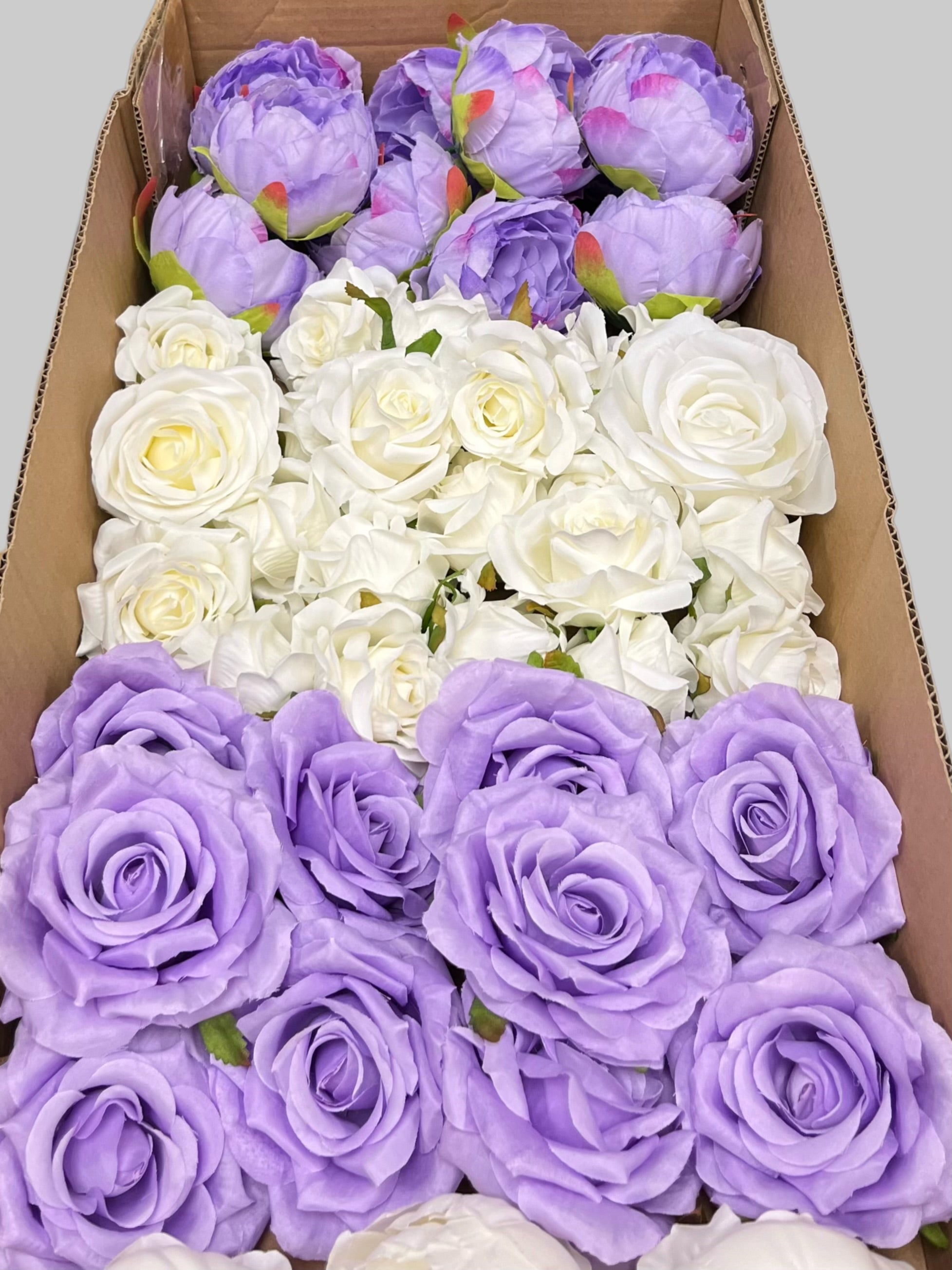 60/70 PCS Artificial Flower Heads (ZS5), Mixed Colors for Wedding & DIY Decor