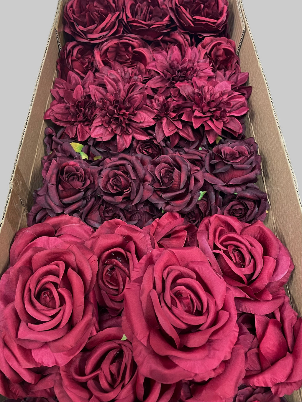 50/60 PCS Artificial Flower Heads (BW2), Mixed Colors for Wedding & DIY Decor