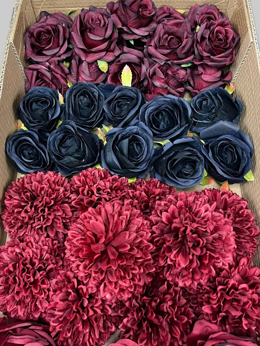 50/60 PCS Artificial Flower Heads (BH1), Mixed Colors for Wedding & DIY Decor