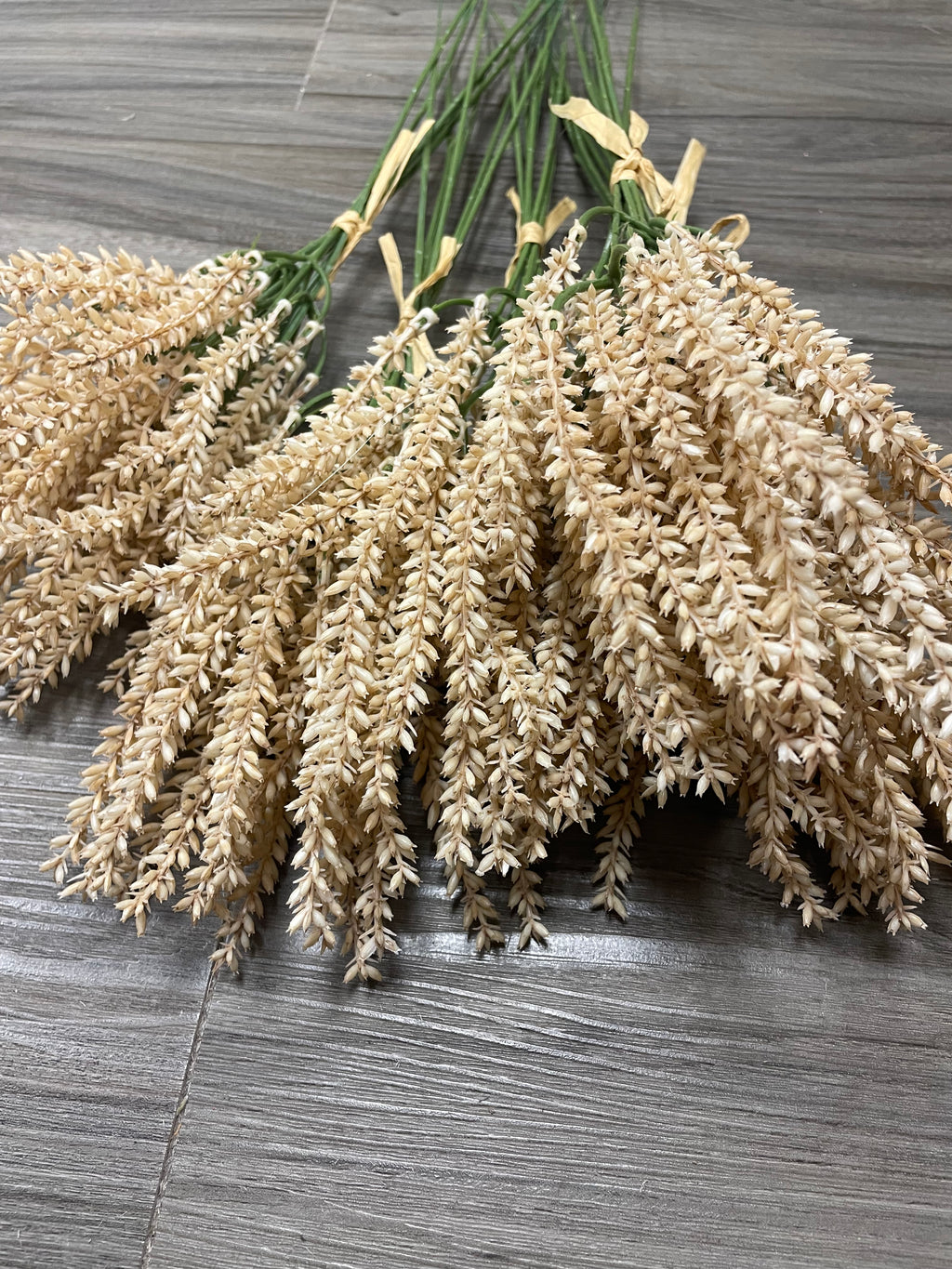 3Bunches/5Bunches Artificial Hanging Grass Stems, Beige Dried Look, Realistic Filler for Wedding & DIY Decor (AF3)