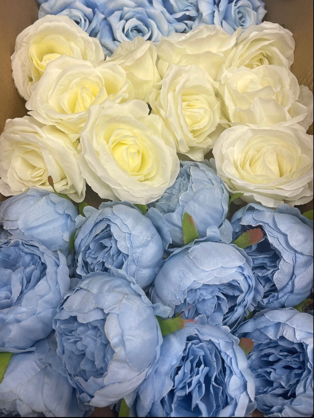 60/70 PCS Artificial Flower Heads (LS3D), Mixed Colors for Wedding & DIY Decor