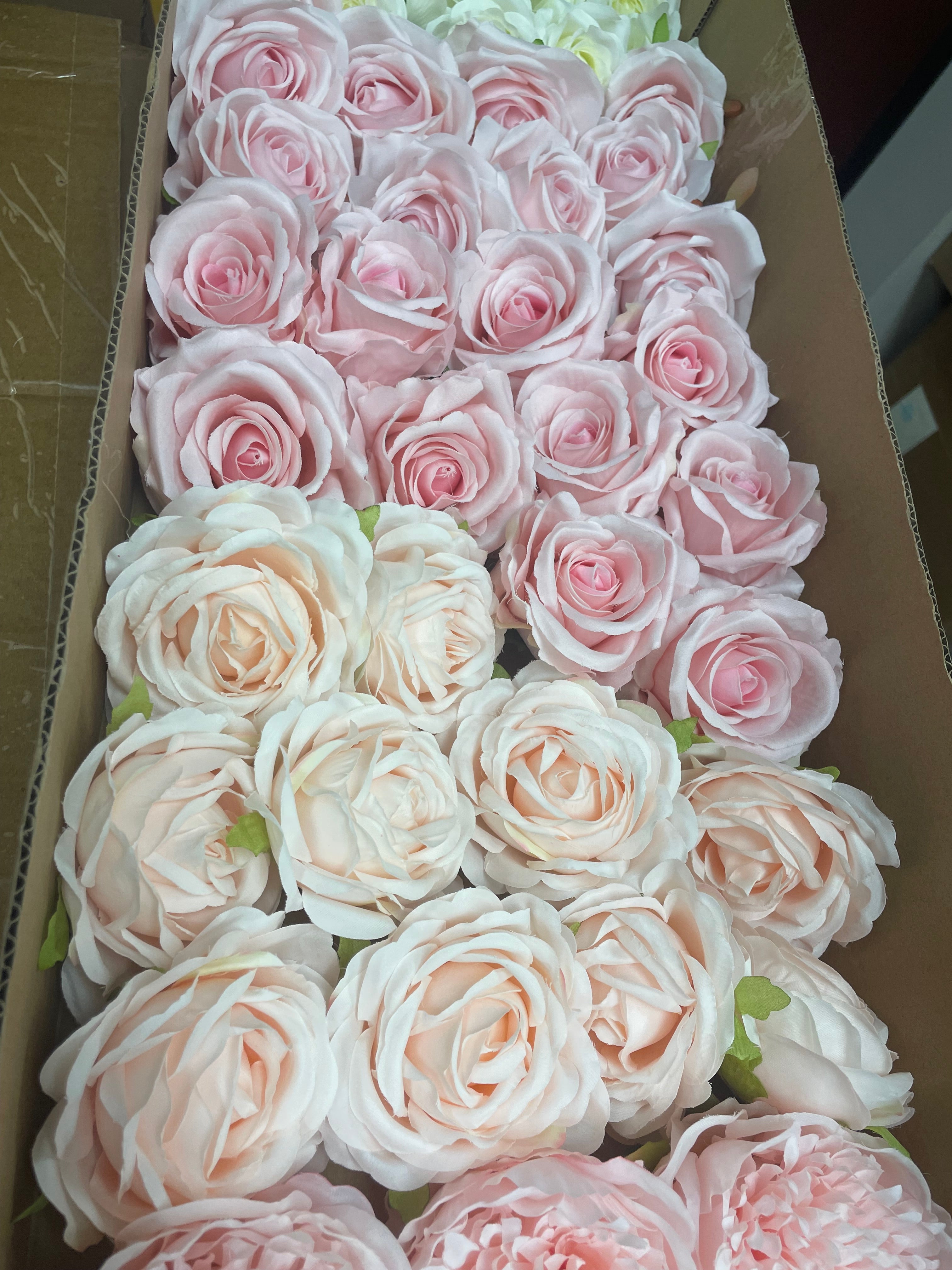 60/70 PCS Artificial Flower Heads(CS3B1) – Mixed Colors for Wedding & DIY Decor