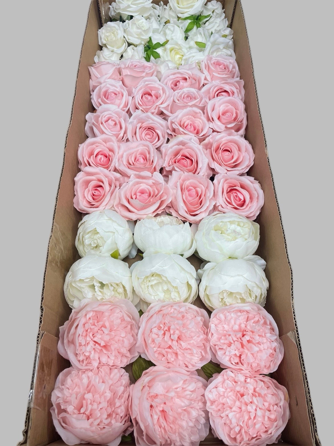 50/60 PCS Artificial Flower Heads(CS3B1), Mixed Colors for Wedding & DIY Decor