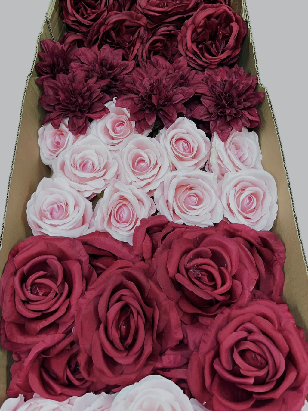 60/70 PCS Artificial Flower Heads (BP1DE), Mixed Colors for Wedding & DIY Decor
