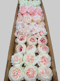 60/70 PCS Artificial Flower Heads (HS11AE), Mixed Colors for Wedding & DIY Decor