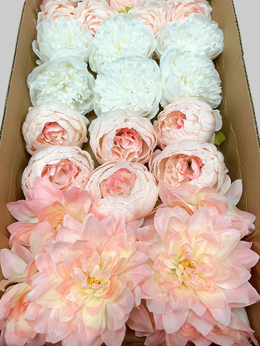 60/70 PCS Artificial Flower Heads (HS8), Mixed Colors for Wedding & DIY Decor