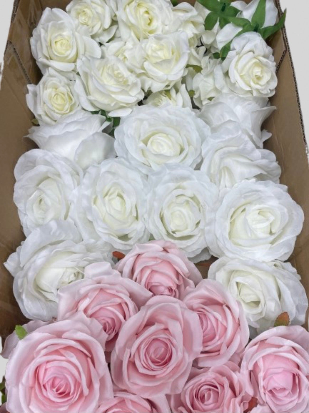 50/60 PCS Artificial Flower Heads(GS1) – Mixed Colors for Wedding & DIY Decor