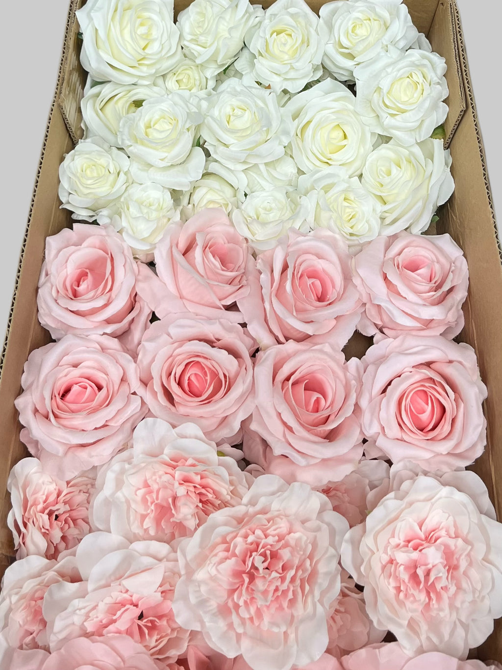 60/70 PCS Artificial Flower Heads (HS4), Mixed Colors for Wedding & DIY Decor