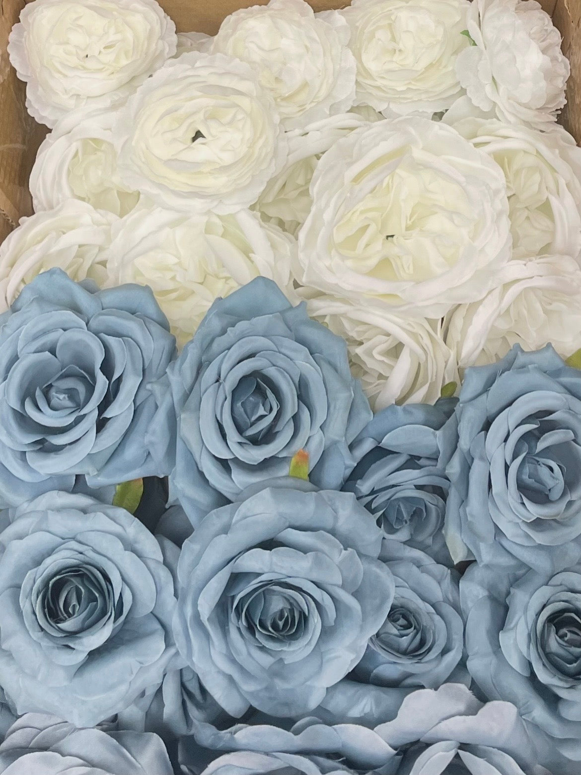 50/60 PCS Artificial Flower Heads (DS1AC), Mixed Colors for Wedding & DIY Decor
