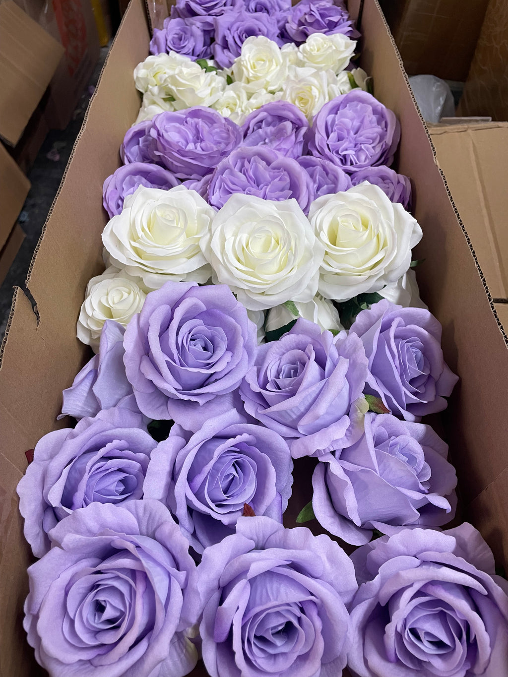 60/70 PCS Artificial Flower Heads (ZS1), Mixed Colors for Wedding & DIY Decor