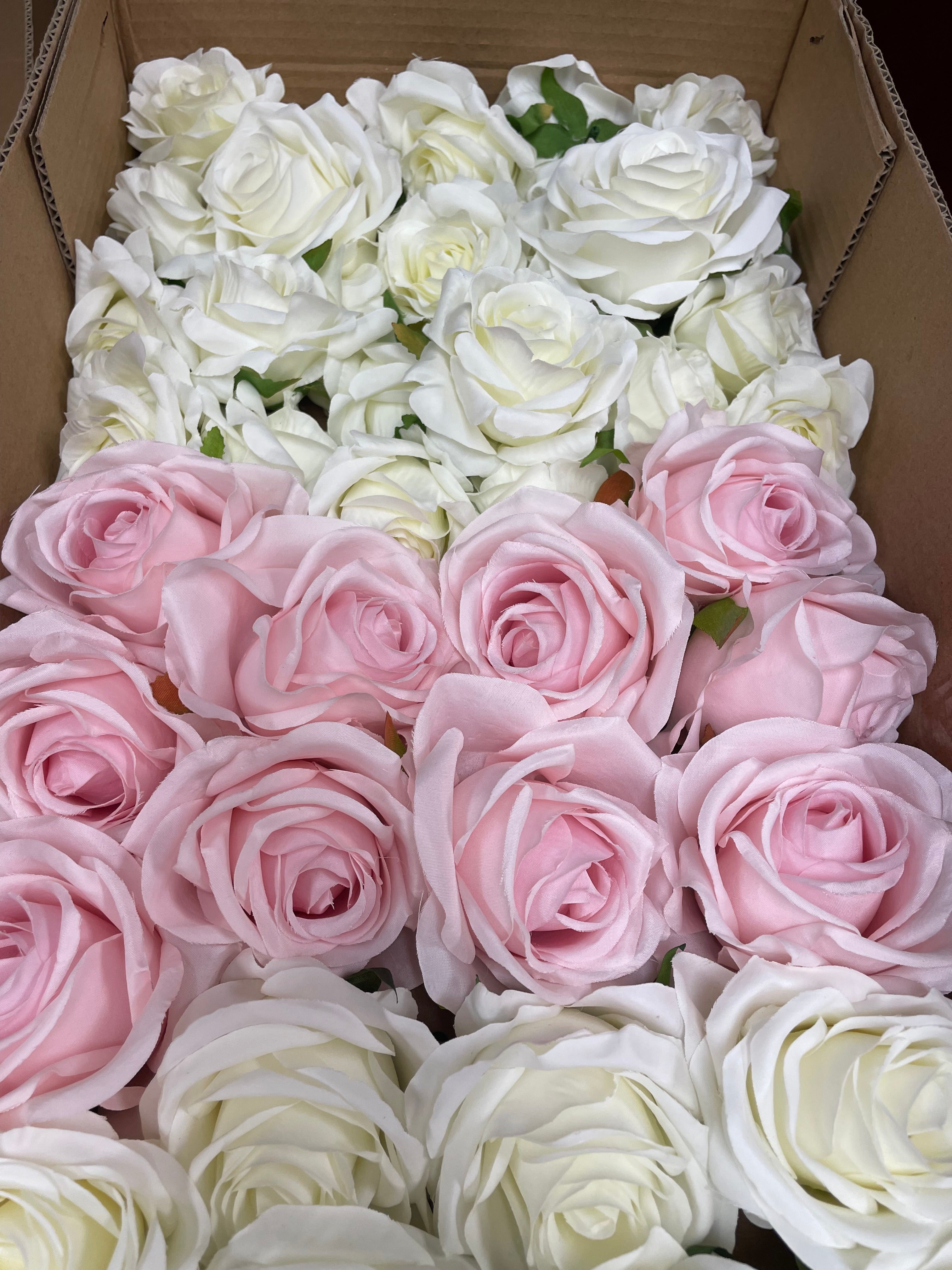 60/70 PCS Artificial Flower Heads(HS7) – Mixed Colors for Wedding & DIY Decor