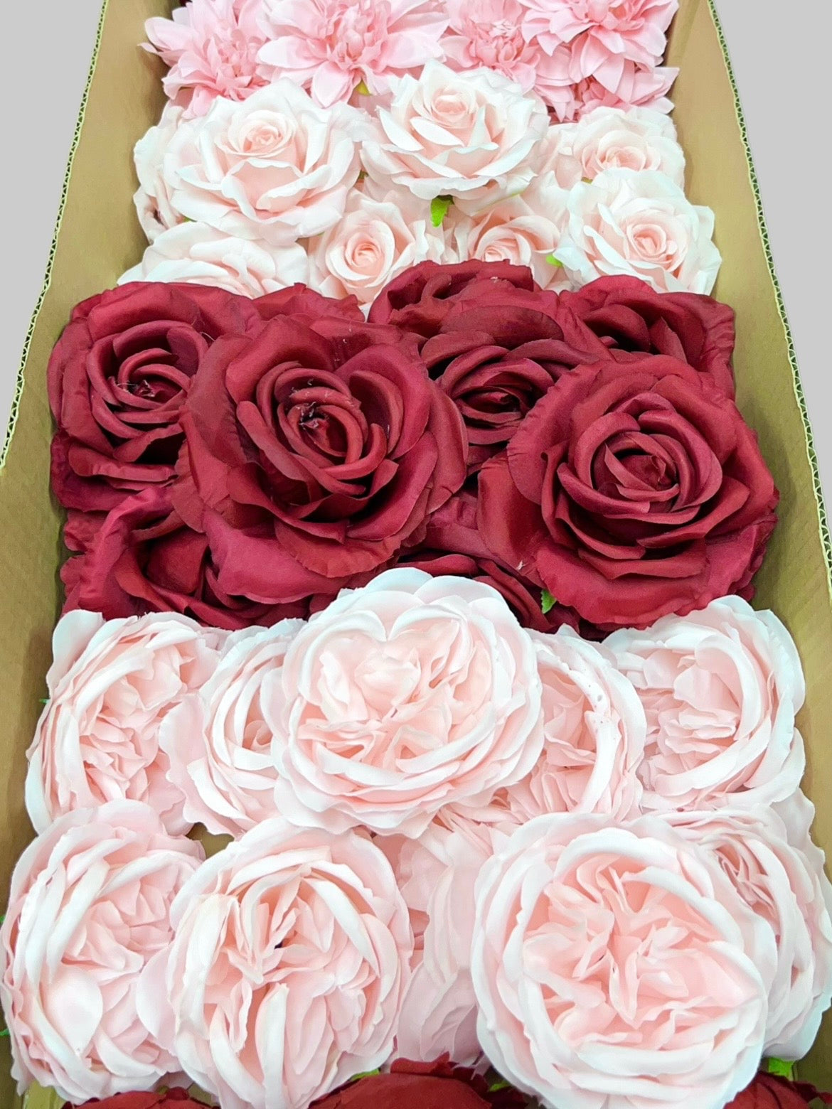 60/70 PCS Artificial Flower Heads (BP1), Mixed Colors for Wedding & DIY Decor