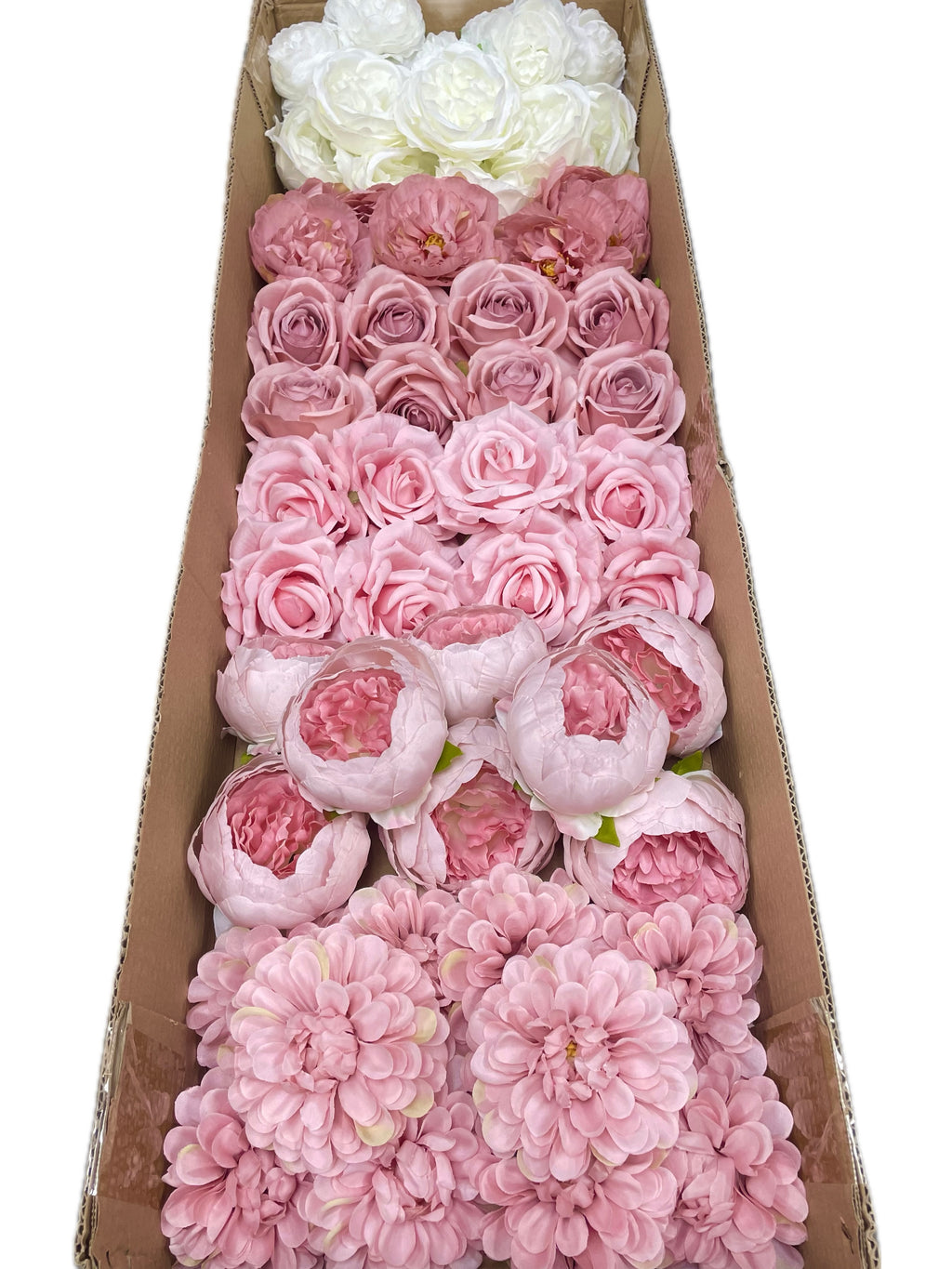 50/60 PCS Artificial Flower Heads (ES4), Mixed Colors for  Weddings, DIY Floral Decor & Centerpieces