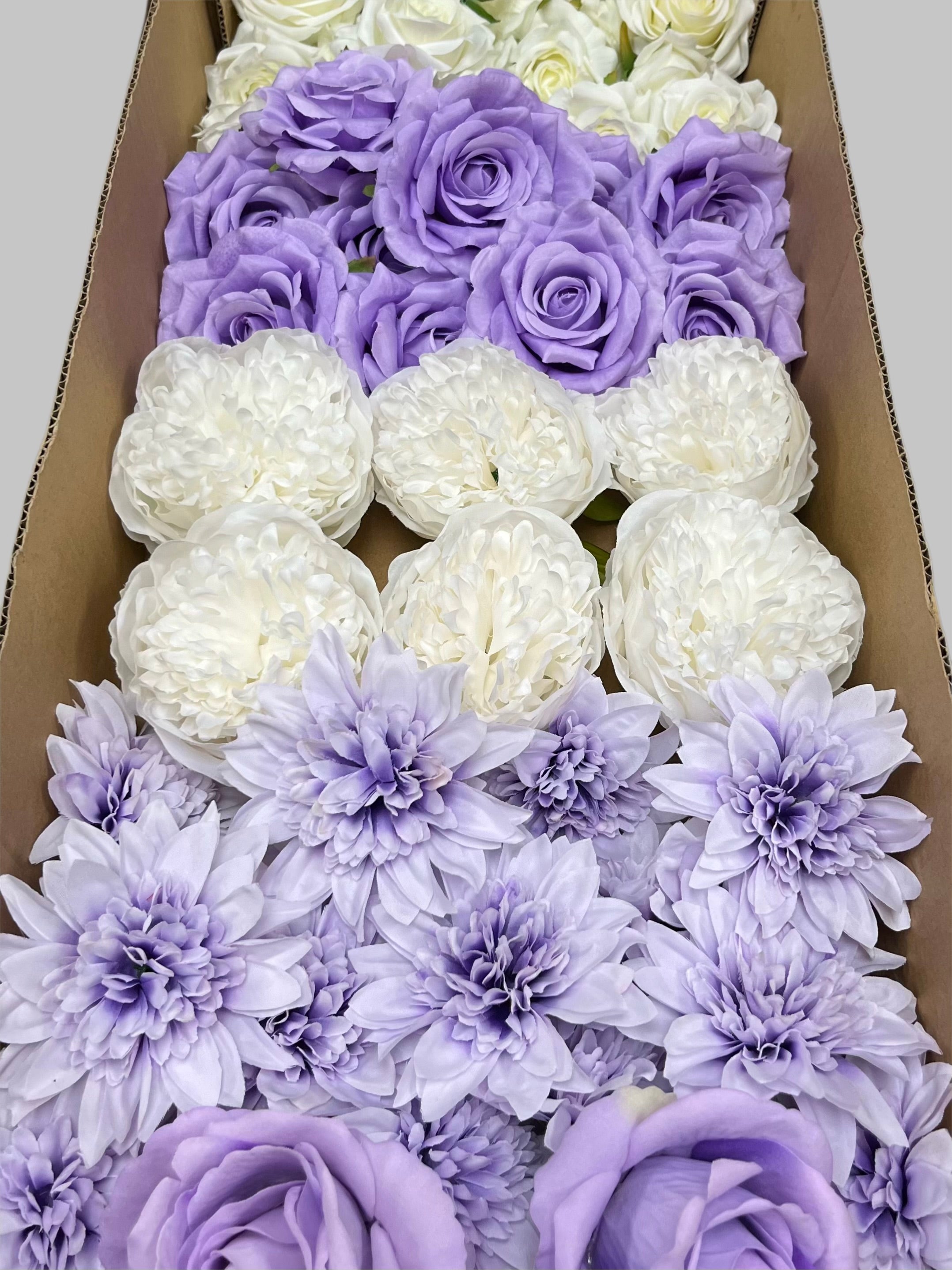 60/70 PCS Artificial Flower Heads (ZS5E), Mixed Colors for Wedding & DIY Decor