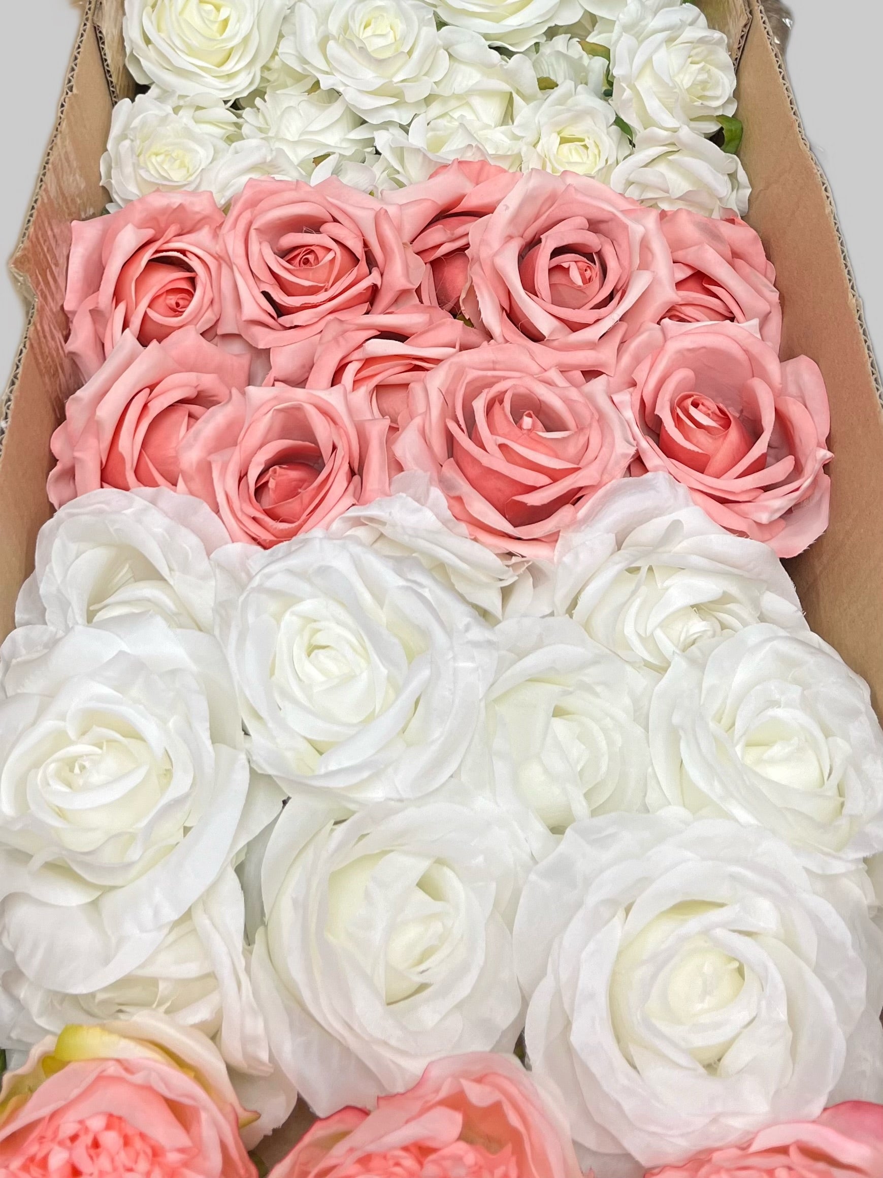 60/70 PCS Artificial Flower Heads (PS4), Mixed Colors for Wedding & DIY Decor