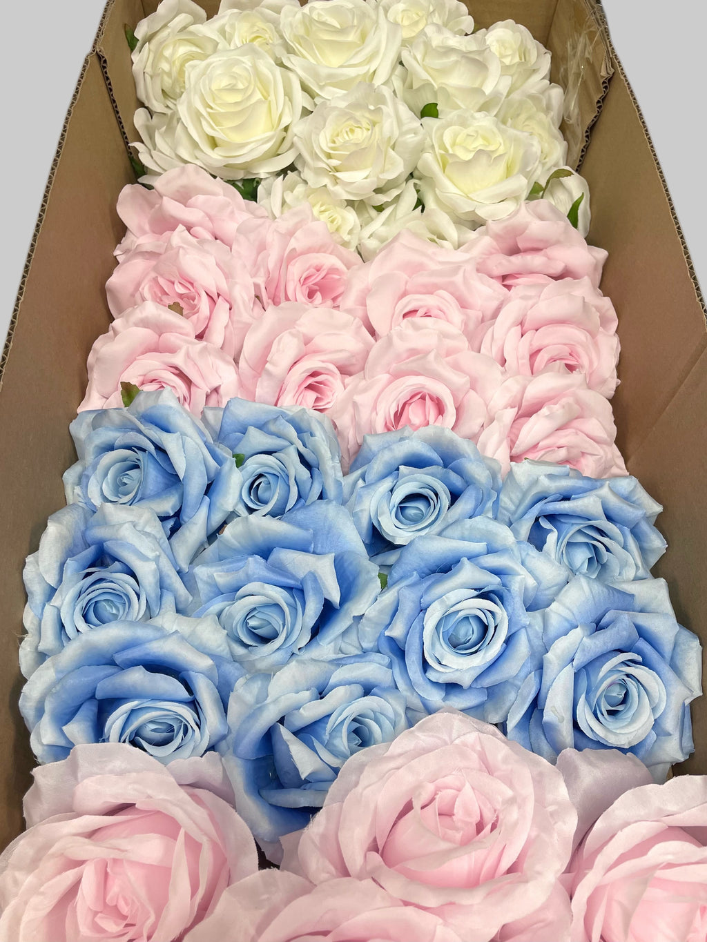 50/60 PCS Artificial Flower Heads(BS1AC) – Mixed Colors for Wedding & DIY Decor