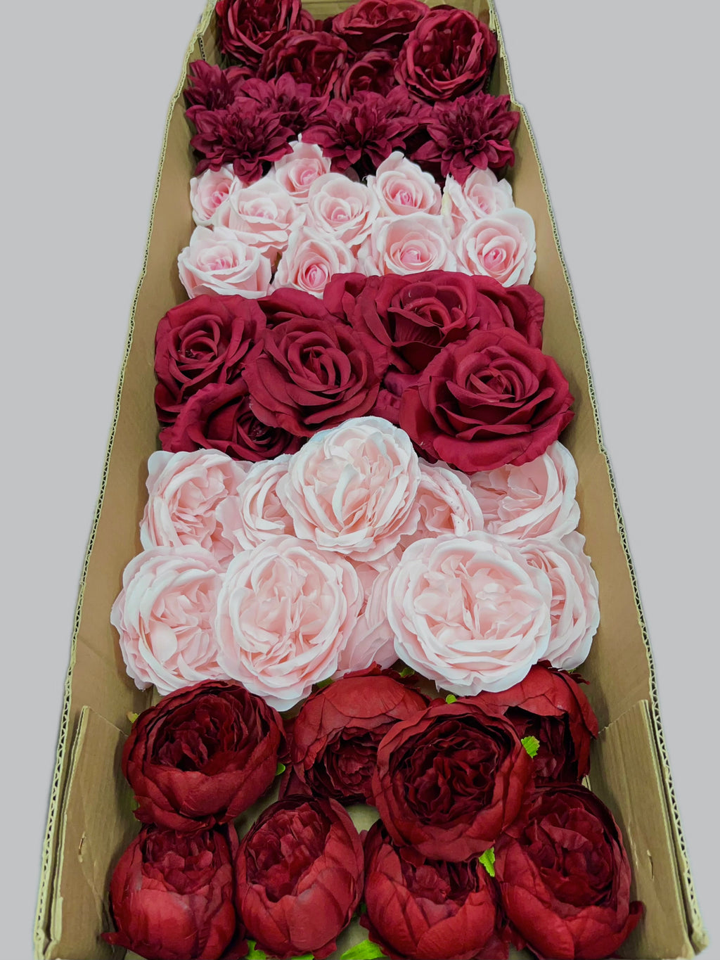 60/70 PCS Artificial Flower Heads (BP1DE), Mixed Colors for Wedding & DIY Decor