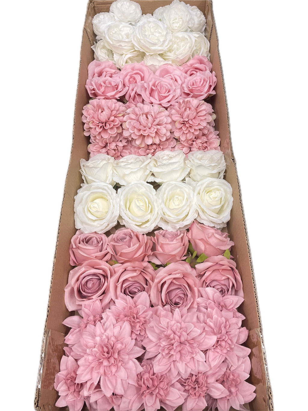 50/60 PCS Artificial Flower Heads (ES2AB), Mixed Colors for  Weddings, DIY Floral Decor & Centerpieces