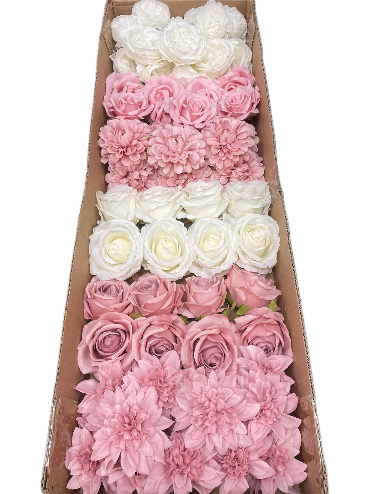 50/60 PCS Artificial Flower Heads (ES2AB), Mixed Colors for  Weddings, DIY Floral Decor & Centerpieces