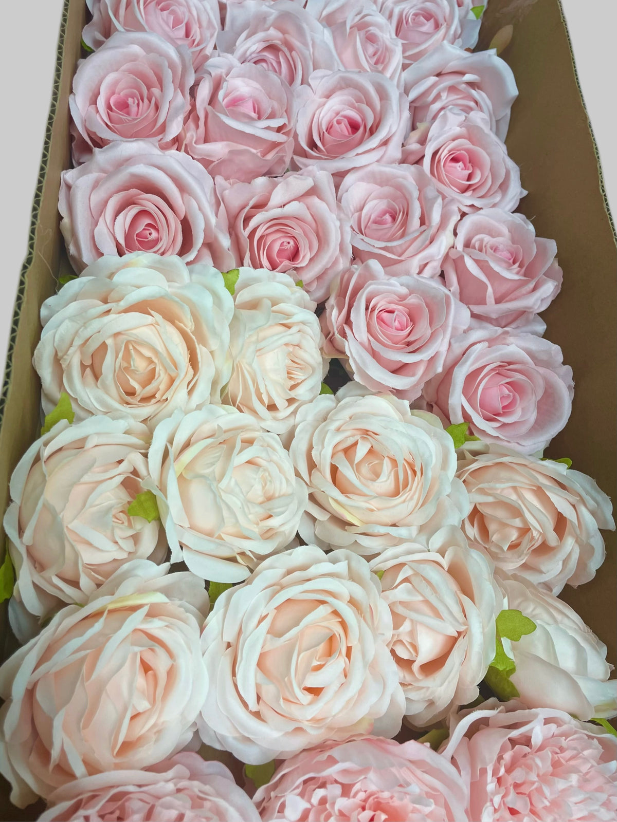 50/60 PCS Artificial Flower Heads(CS3B), Mixed Colors for Wedding & DIY Decor
