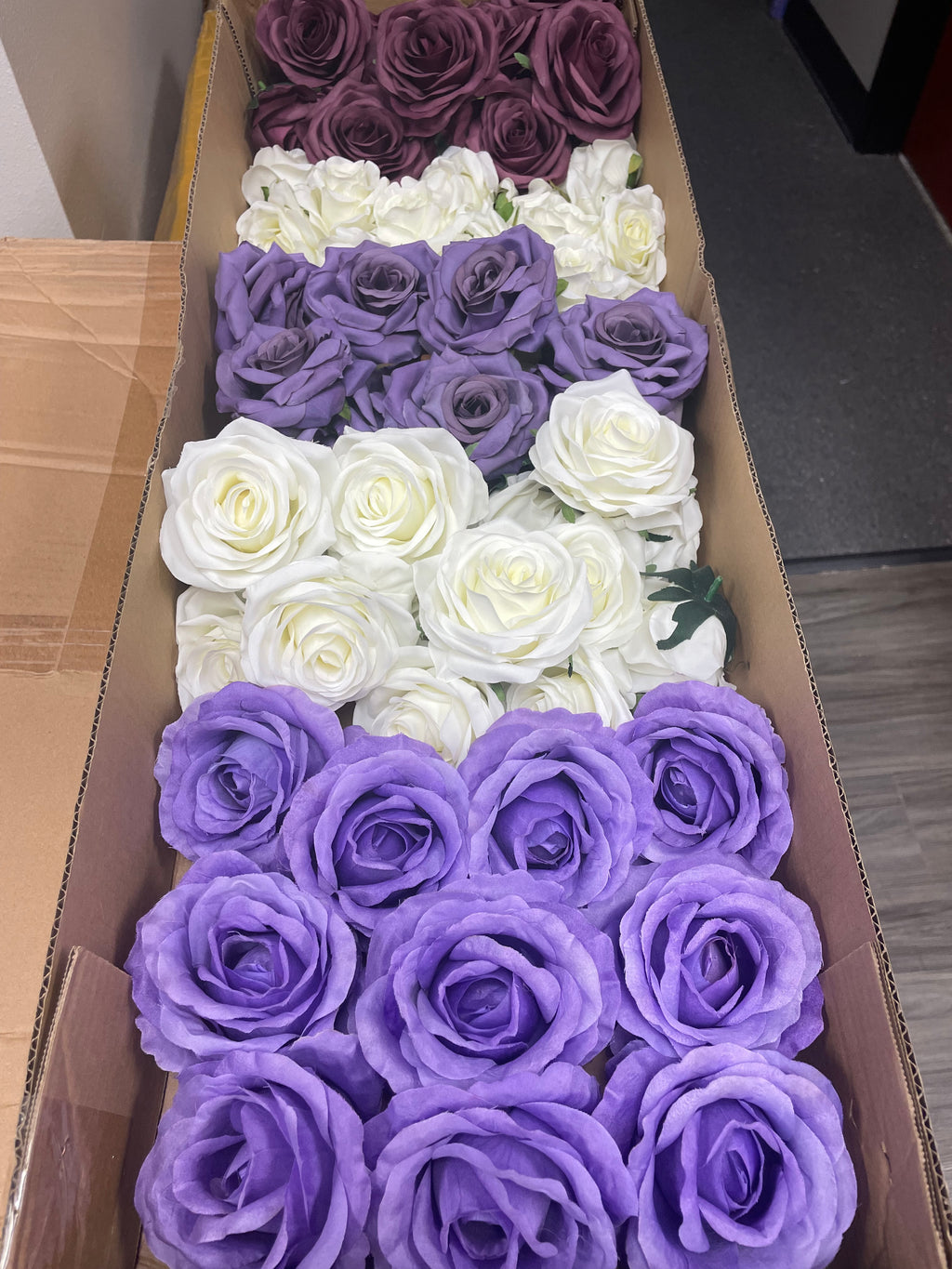 60/70 PCS Artificial Flower Heads (ZS2), Mixed Colors for Wedding & DIY Decor