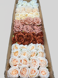 60/70 PCS Artificial Flower Heads (OS2AH), Mixed Colors for Wedding & DIY Decor